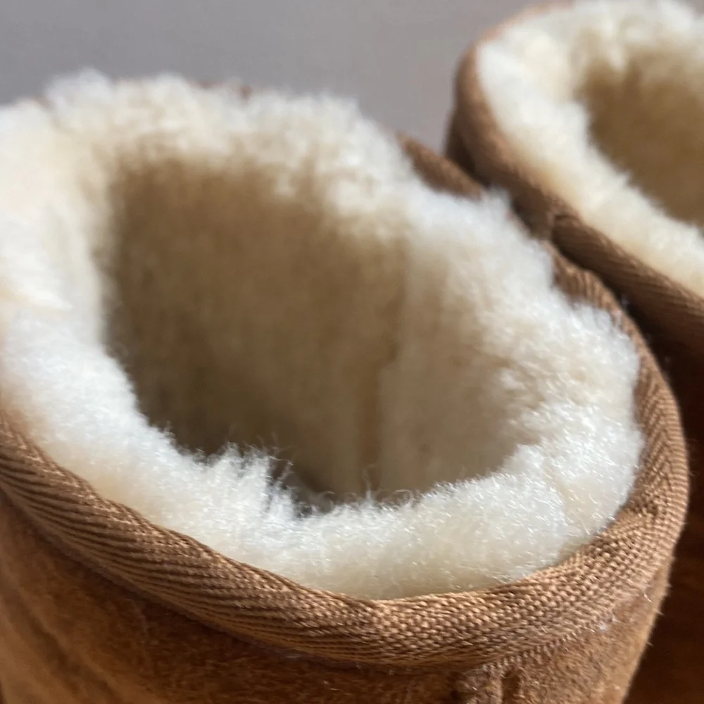 UGG Classic Tall Shearling Boots Chestnut Leather Suede Tall‎ Girls Boots Size 4